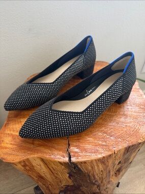 Rothy’s‎ The High Point Star Studded Black Silver Heel Size 7.5 w/ InLove Insole